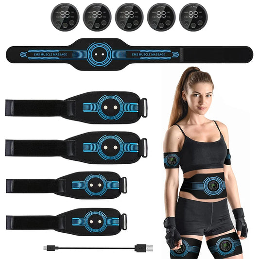 Stimulateur Musculaire EMS – Ceinture d’Entraînement Abdominal & Corps Complet - dmdshop