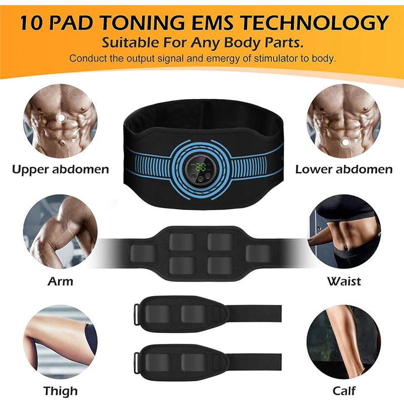 Stimulateur Musculaire EMS – Ceinture d’Entraînement Abdominal & Corps Complet - dmdshop