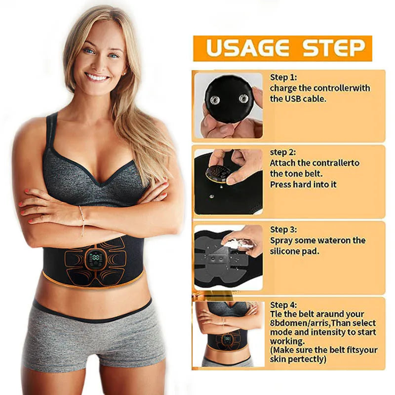 Stimulateur Musculaire ABS EMS – Ceinture Fitness Rechargeable USB - dmdshop